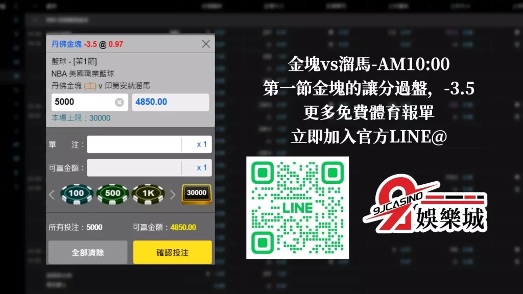 NBA賽前分析投注推薦-0121-金塊vs溜馬-AM1000－3a娛樂城
